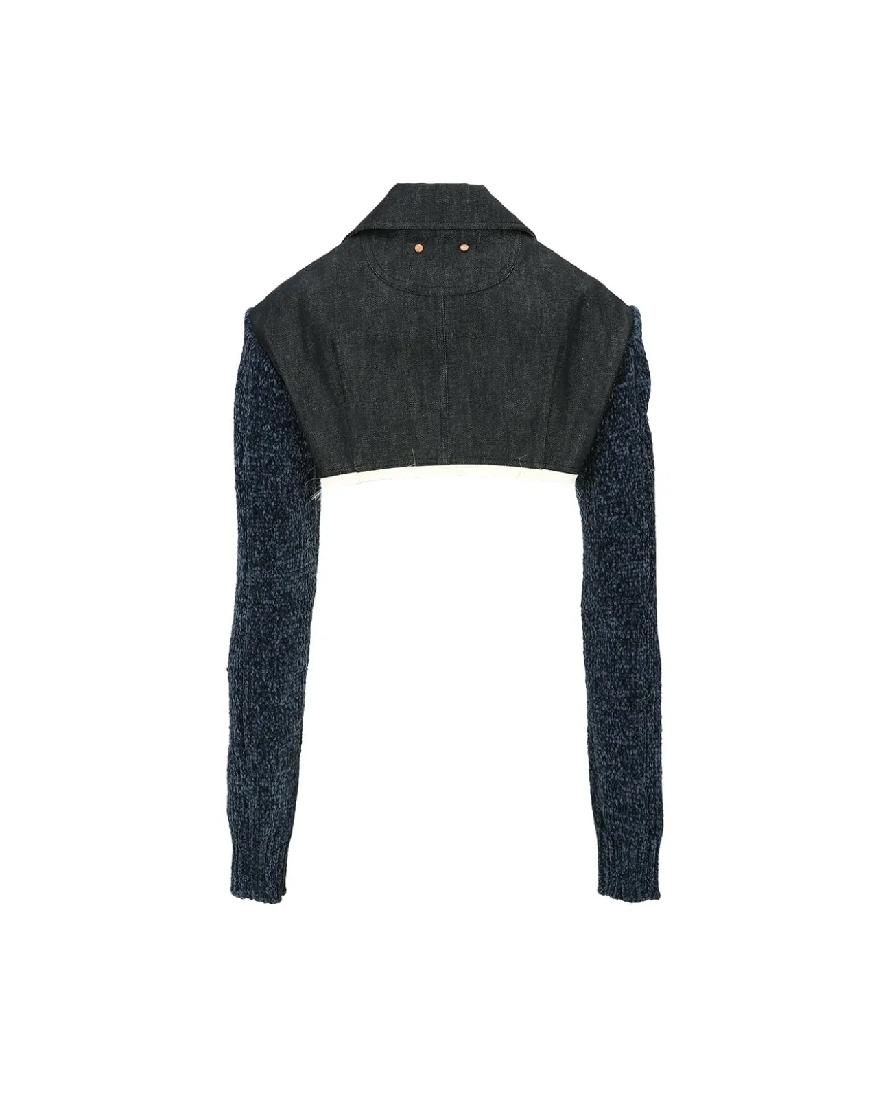 Andersson Bell Adelina Buckle Opening Micro Jacket Awa520W(Indigo Blue)-Women Outerwear