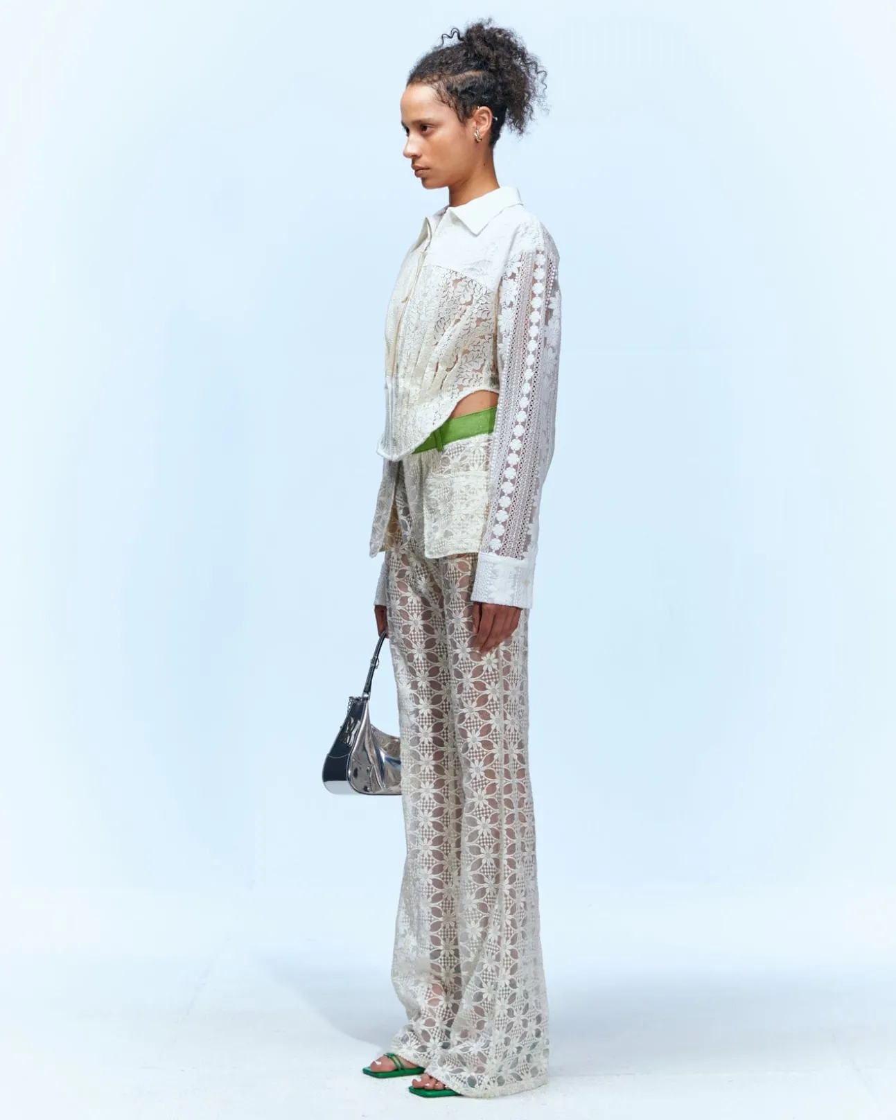 Andersson Bell Alba Patchwork Lace Shirts Atb933W(Off White)-Women Blouses