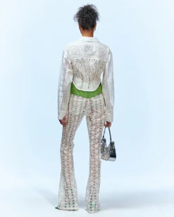 Andersson Bell Alba Patchwork Lace Shirts Atb933W(Off White)-Women Blouses