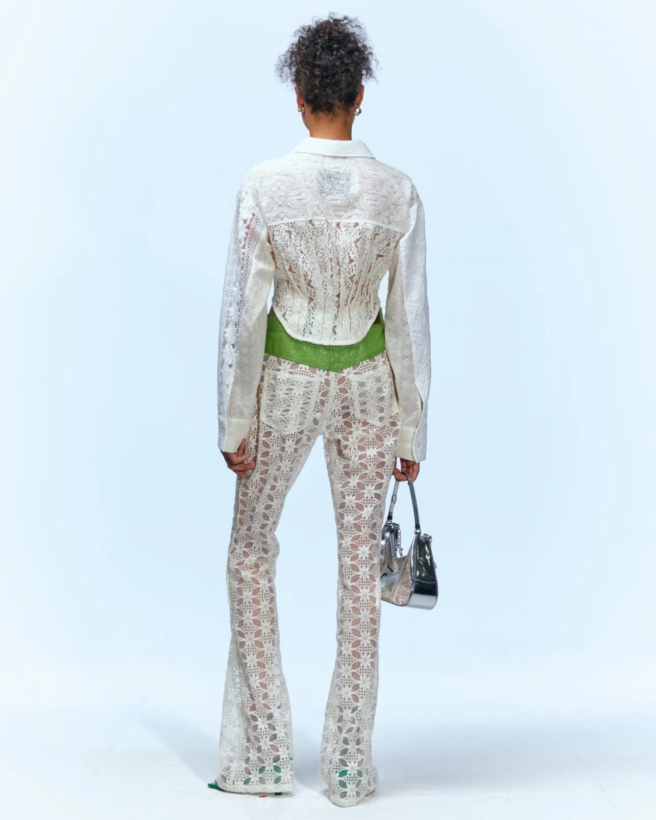 Andersson Bell Alba Patchwork Lace Shirts Atb933W(Off White)-Women Blouses