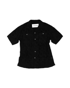 Andersson Bell Bali Sheer Open Collar Shirts Atb843M(Black)-Men Shirts