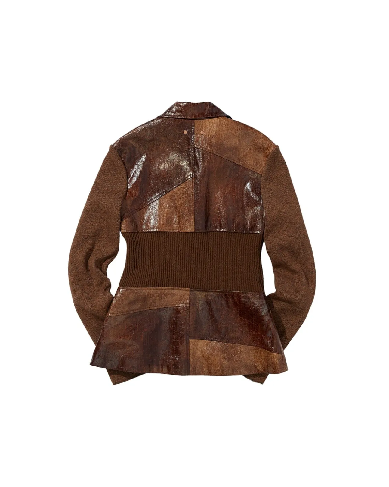 Andersson Bell Becca Faux Leather Patch Jacket Awa521W(Brown)-Women Outerwear