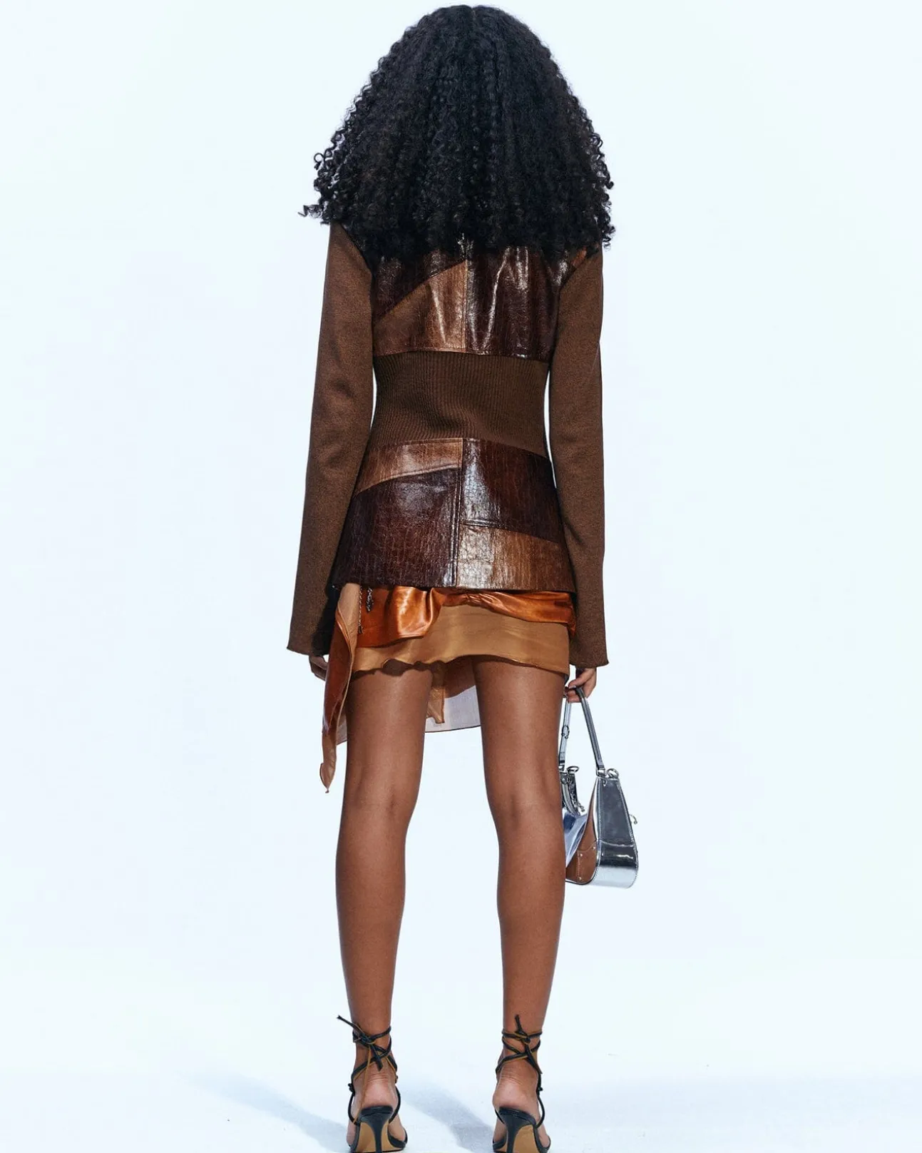 Andersson Bell Becca Faux Leather Patch Jacket Awa521W(Brown)-Women Outerwear