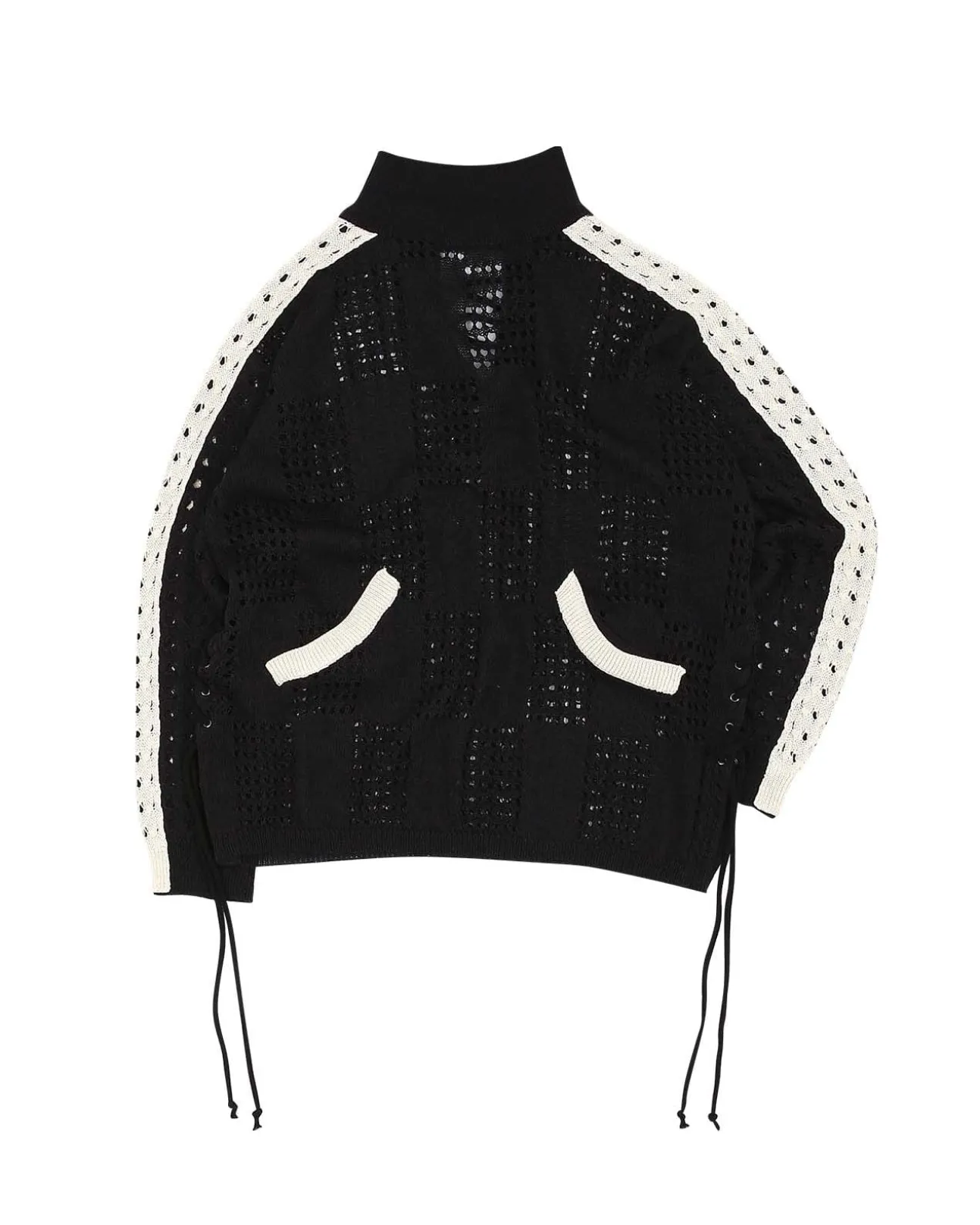 Andersson Bell Beozz Net Collar Sweater Atb959M(Black)-Men Knitwear