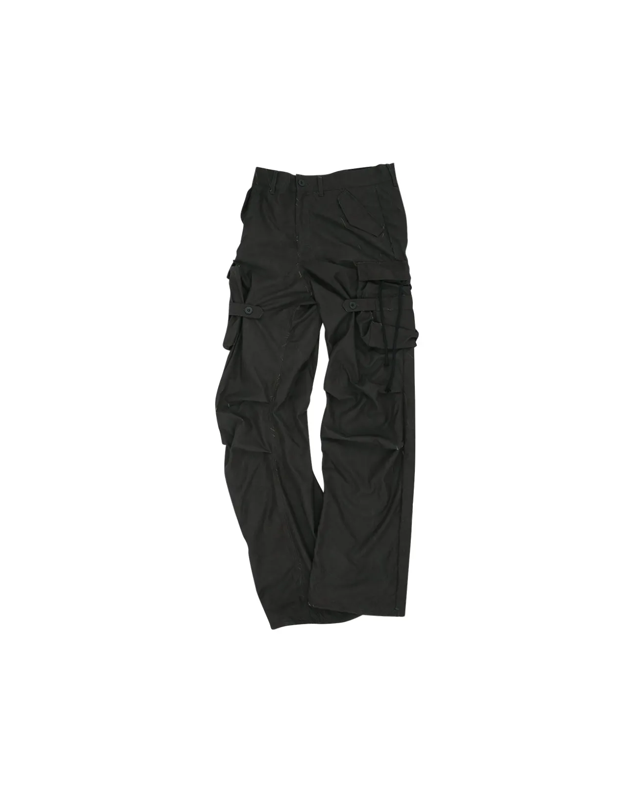 Andersson Bell Bisent Wrinkle Crack Cargo Pants Apa589M(Black/Khaki)-Men Trousers