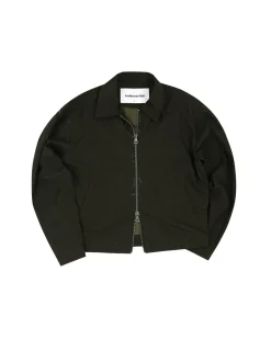 Andersson Bell Bisent Wrinkle Zip-Up Jacket Awa507M(Black/Khaki)-Men Outerwear