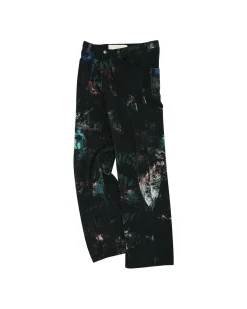 Andersson Bell Black Scratch Curved Wide Jeans Apa644M(Black)-Men Trousers