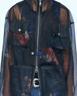 Andersson Bell Black Scratch Hooded Jacket Awa535M(Black)-Men Outerwear
