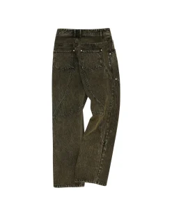 Andersson Bell Brick Curve Panel Wide Jeans Apa609M(Brown)-Men Trousers