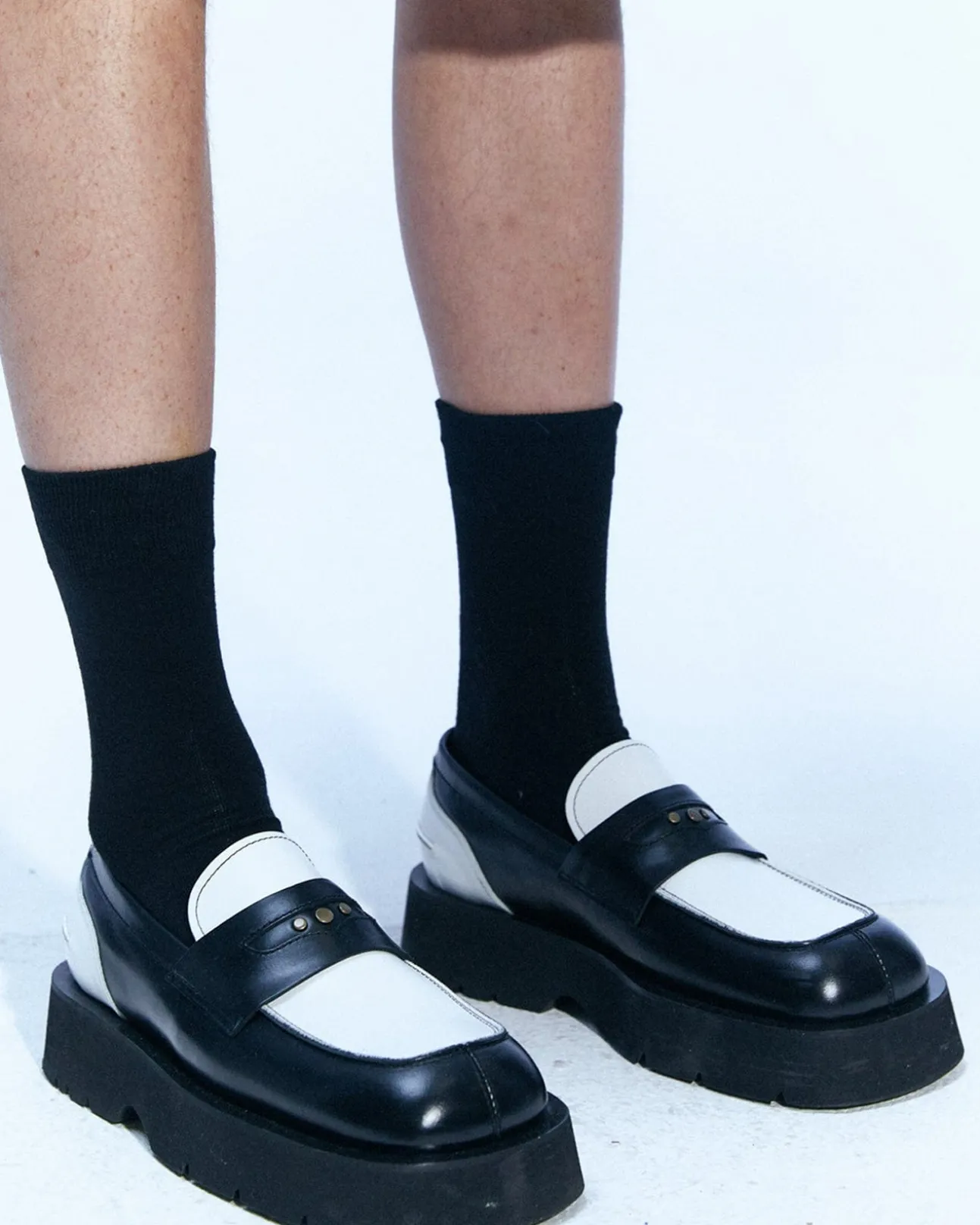 Andersson Bell Broeils 23 Penny Loafer Aaa328M(Black/White)-Men Shoes
