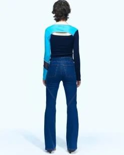 Andersson Bell Cara Curve Layered Denim Jeans Apa551W(Blue)-Women Jeans