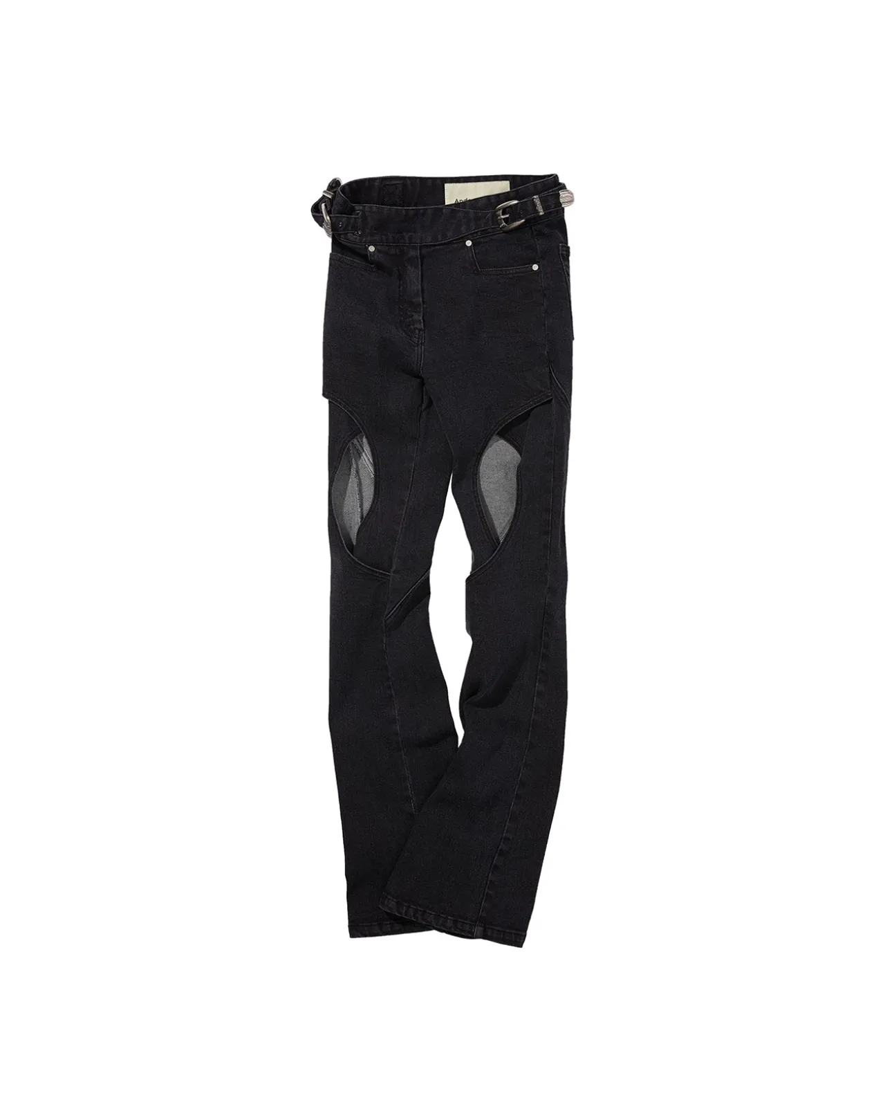 Andersson Bell Cara Curve Layered Denim Jeans Apa551W(Black)-Women Jeans