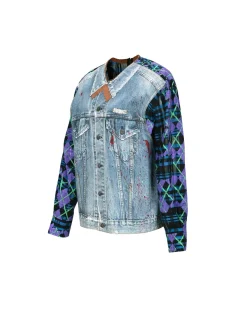 Andersson Bell Carl Painted Denim Print Top Atb926W(Multi)-Women Tops