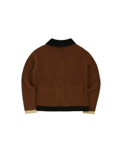 Andersson Bell Collar Zip Knit Cardigan Atb853M(Brown)-Men Outerwear