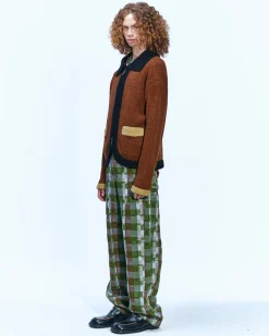 Andersson Bell Collar Zip Knit Cardigan Atb853M(Brown)-Men Outerwear