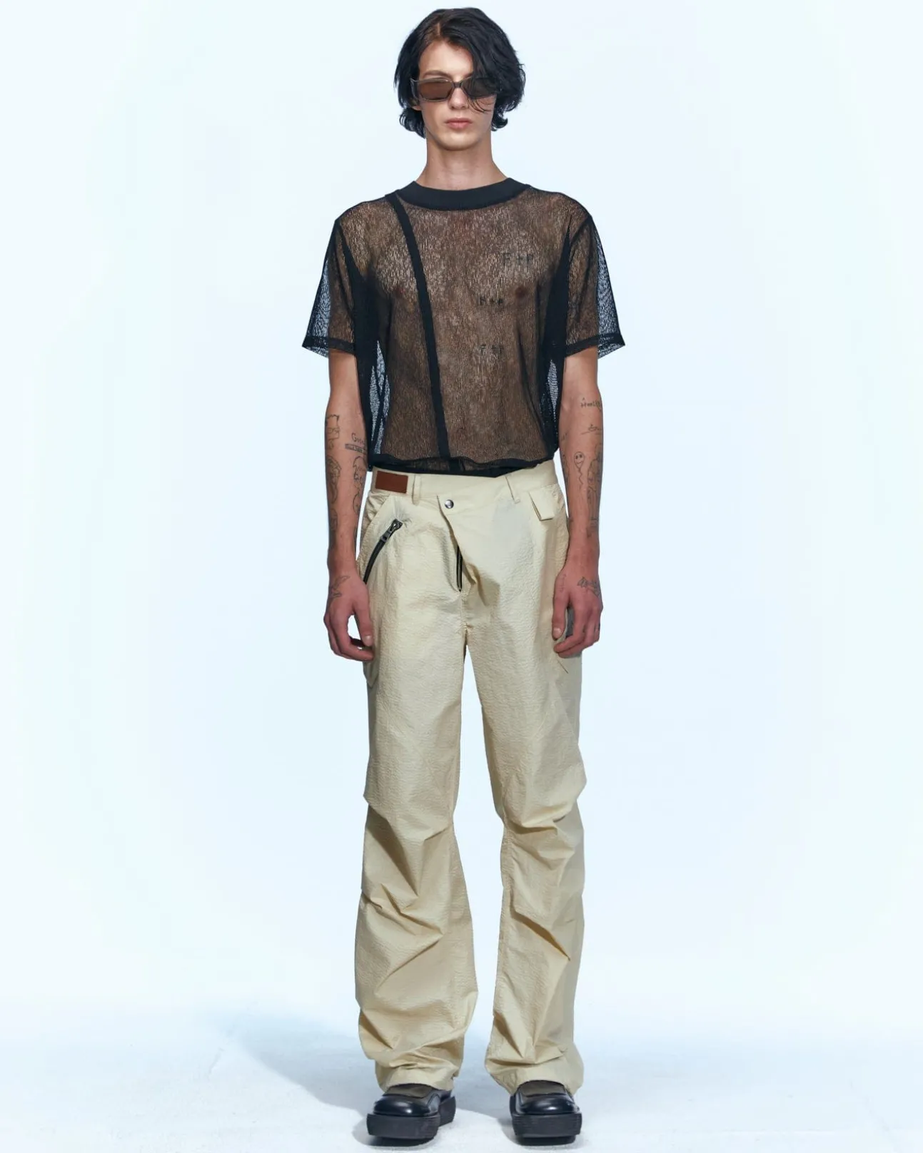 Andersson Bell Convex Multi Military Pants Apa638M(Beige)-Men Trousers