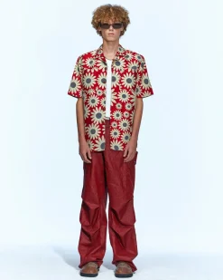 Andersson Bell Convex Multi Military Pants Apa638M(Red)-Men Trousers