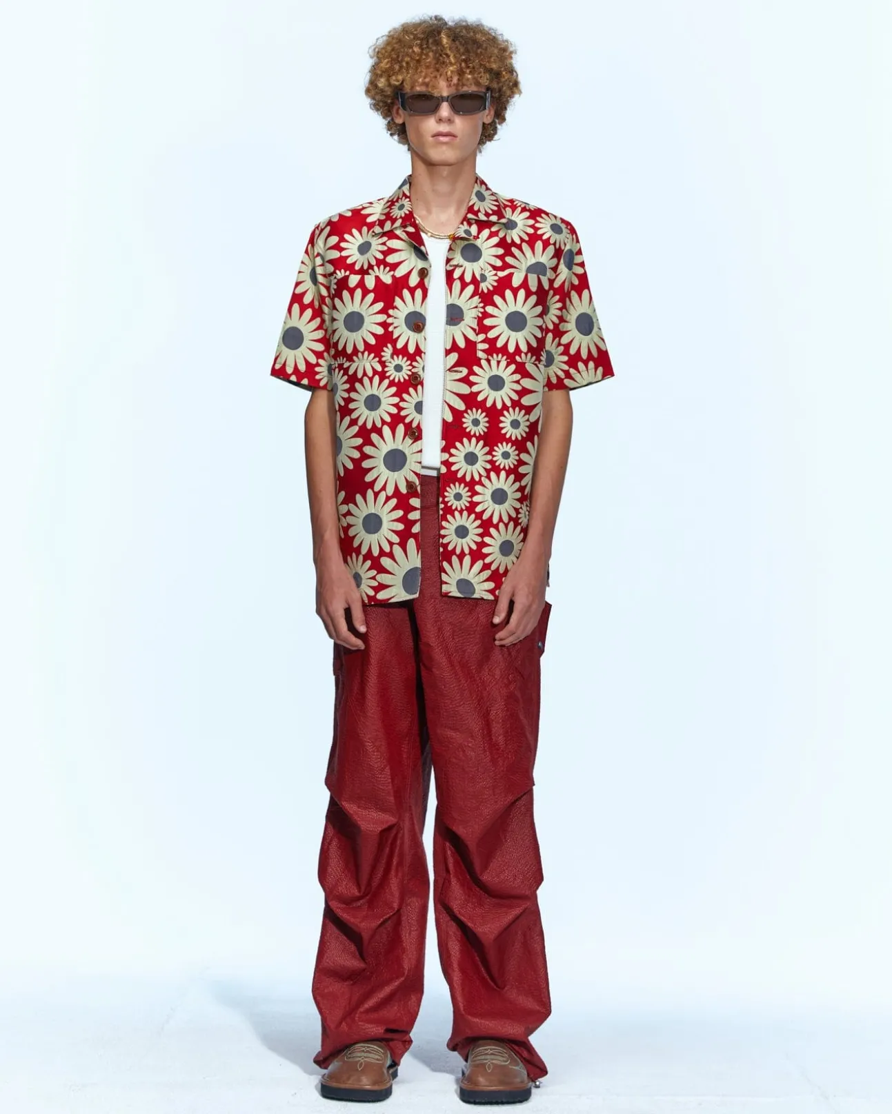 Andersson Bell Convex Multi Military Pants Apa638M(Red)-Men Trousers