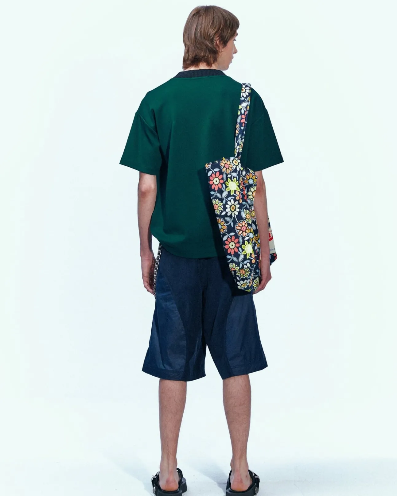 Andersson Bell Corduroy Panel Shorts Apa594M(Navy)-Men Trousers
