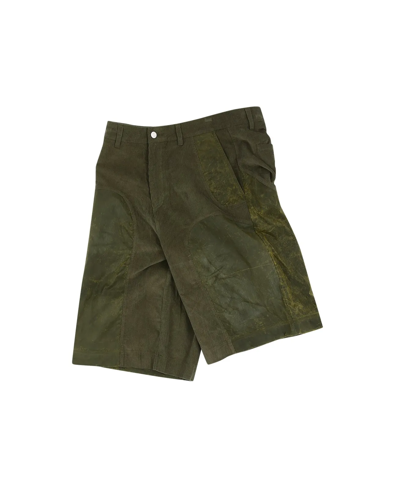 Andersson Bell Corduroy Panel Shorts Apa594M(Khaki)-Men Trousers