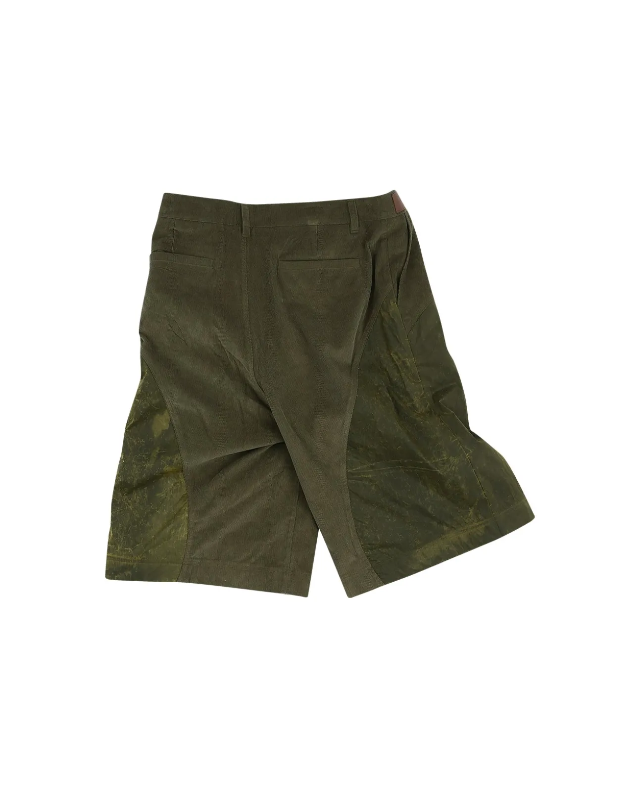 Andersson Bell Corduroy Panel Shorts Apa594M(Khaki)-Men Trousers