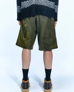 Andersson Bell Corduroy Panel Shorts Apa594M(Khaki)-Men Trousers