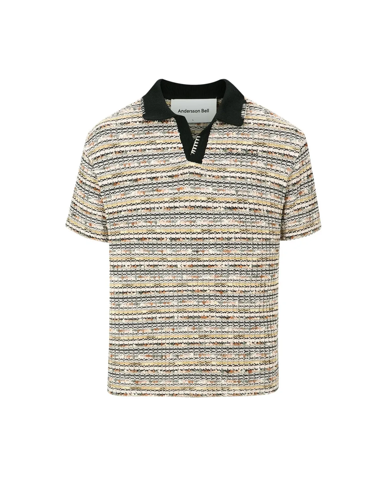 Andersson Bell Crea Boucle Collar Knit Atb863M(Beige)-Men Knitwear