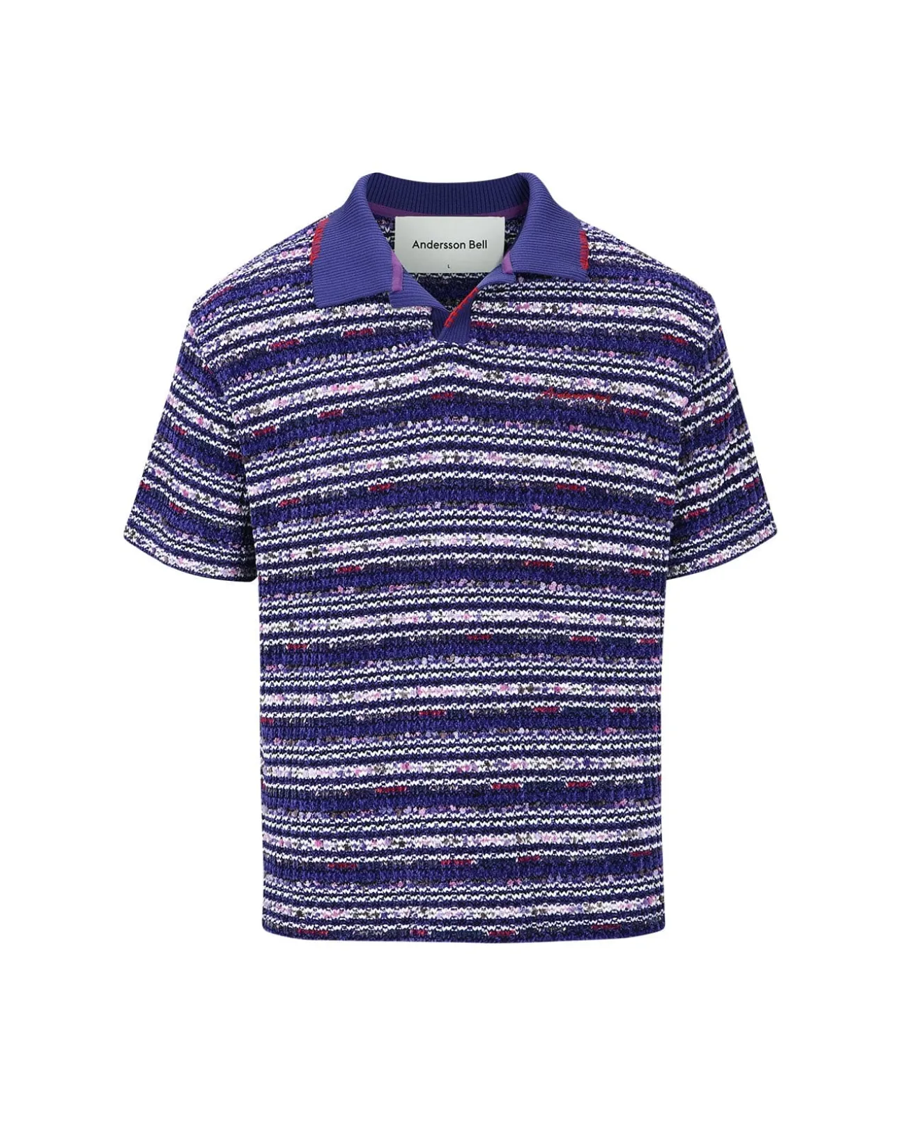 Andersson Bell Crea Boucle Collar Knit Atb863M(Purple)-Men Knitwear