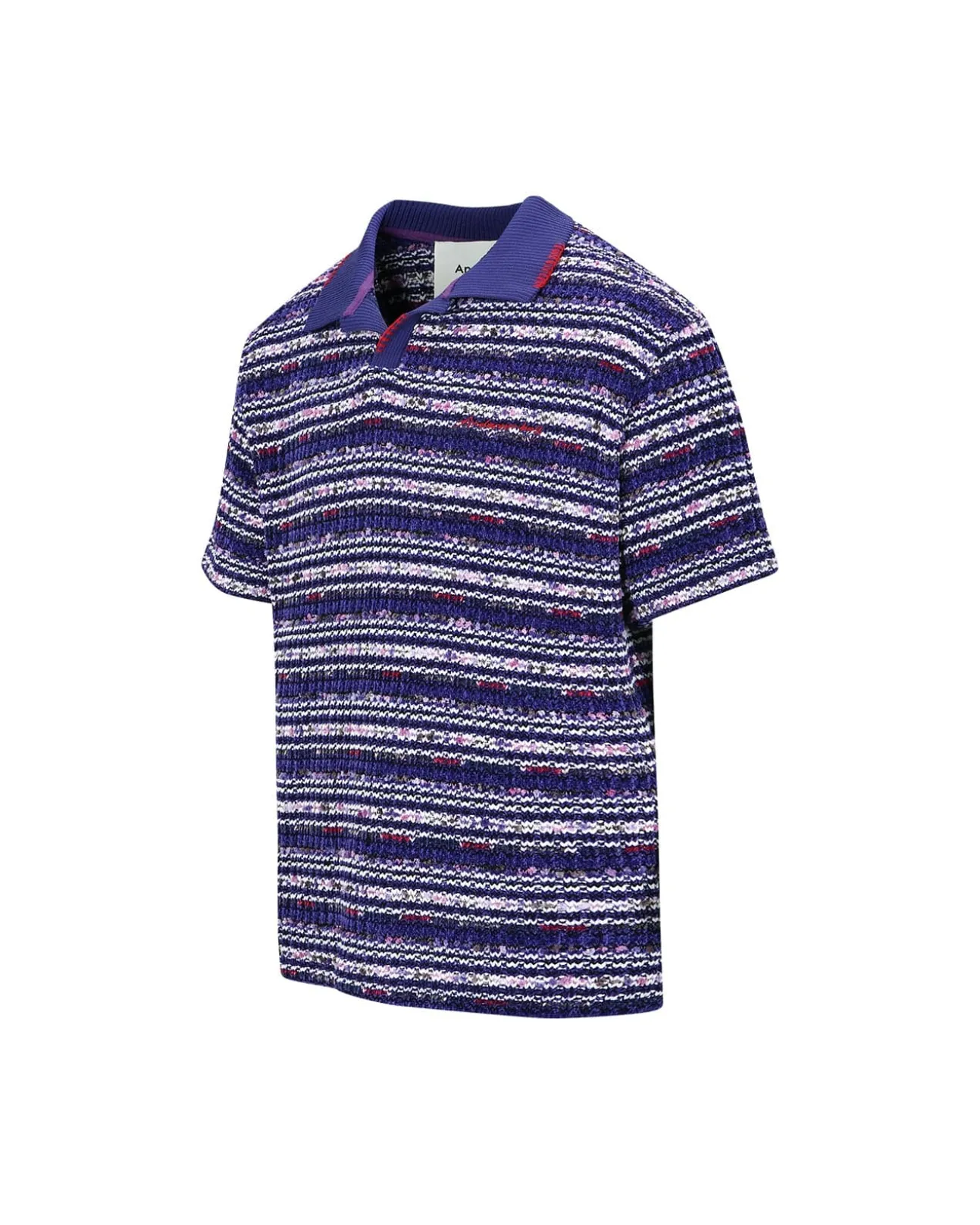 Andersson Bell Crea Boucle Collar Knit Atb863M(Purple)-Men Knitwear