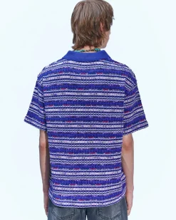 Andersson Bell Crea Boucle Collar Knit Atb863M(Purple)-Men Knitwear