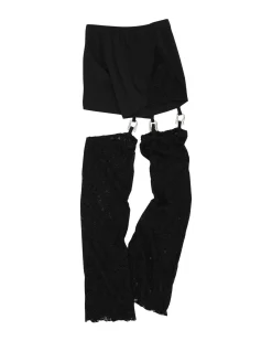 Andersson Bell Cut-Out Lace Combo Tight Pants Apa629W(Black)-Women Trousers