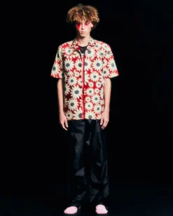 Andersson Bell Daisy Jacquard Shirts Atb954M(Red)-Men Shirts