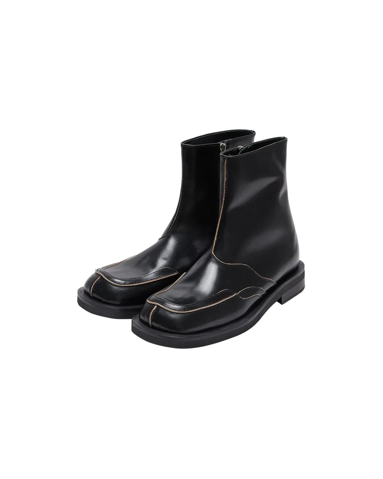 Andersson Bell Dayne Square Toe Chelsea Boots Aaa308M(Black)-Men Shoes