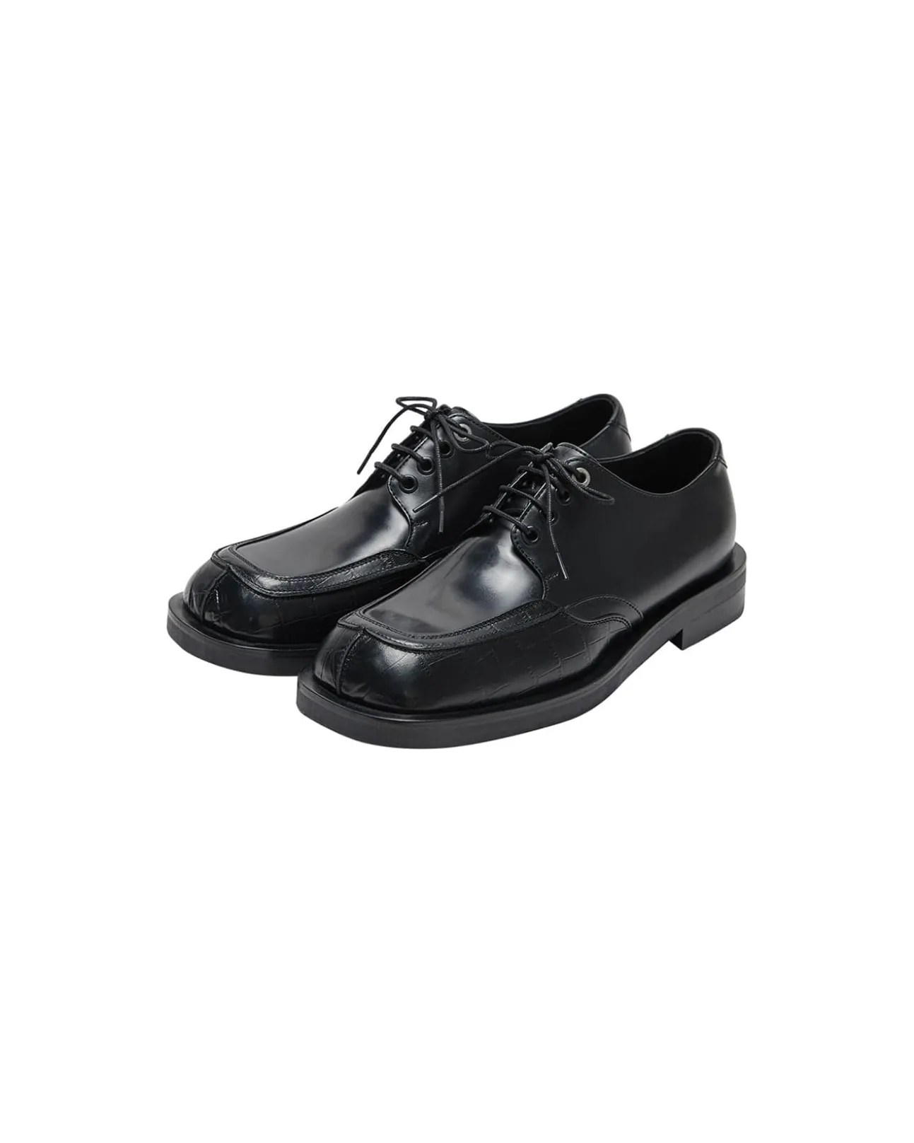 Andersson Bell Dayne Square Toe Derby Shoes Aaa307M(Black)-Men Shoes