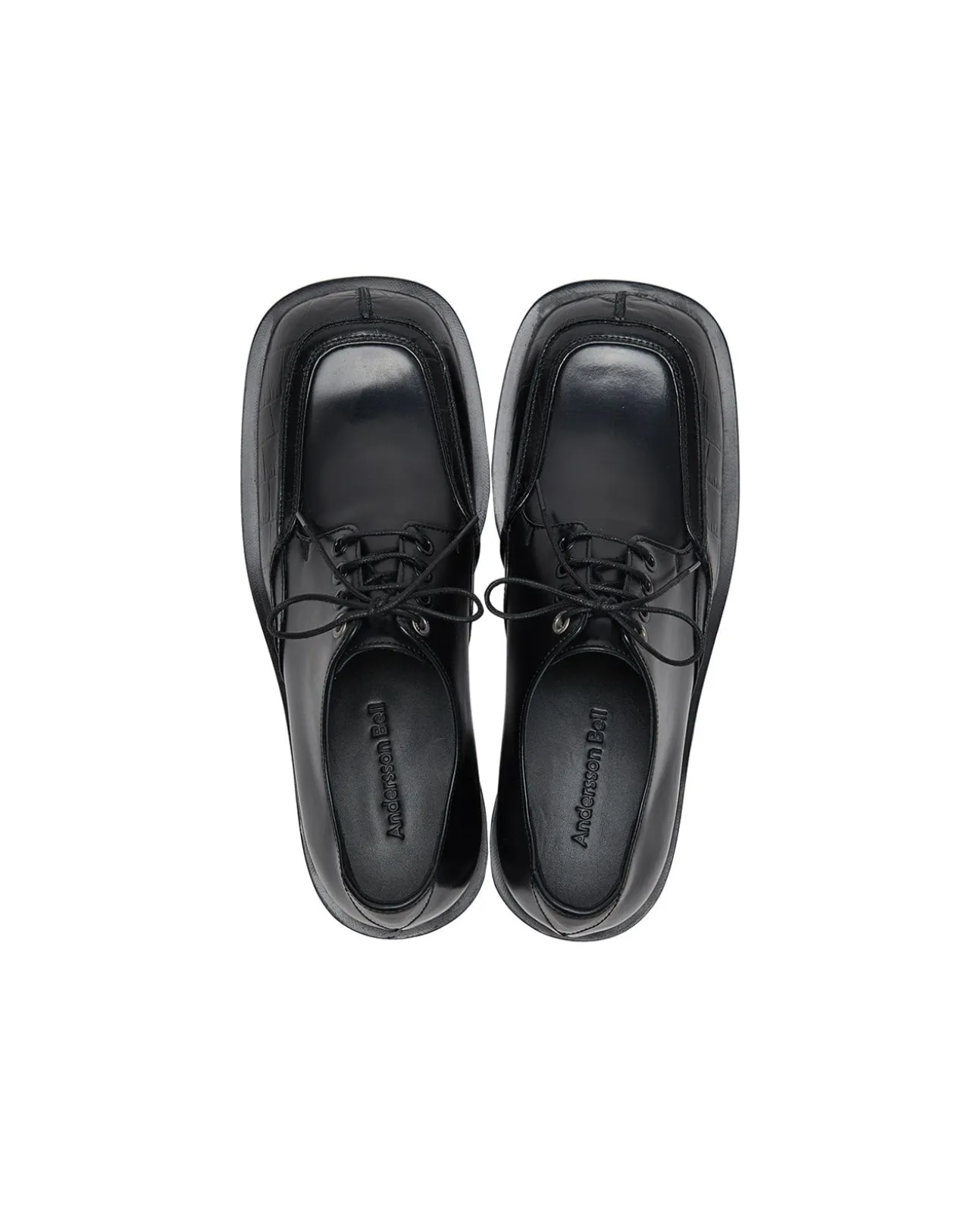 Andersson Bell Dayne Square Toe Derby Shoes Aaa307M(Black)-Men Shoes