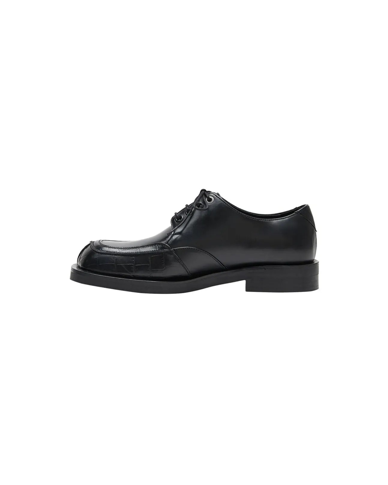 Andersson Bell Dayne Square Toe Derby Shoes Aaa307M(Black)-Men Shoes