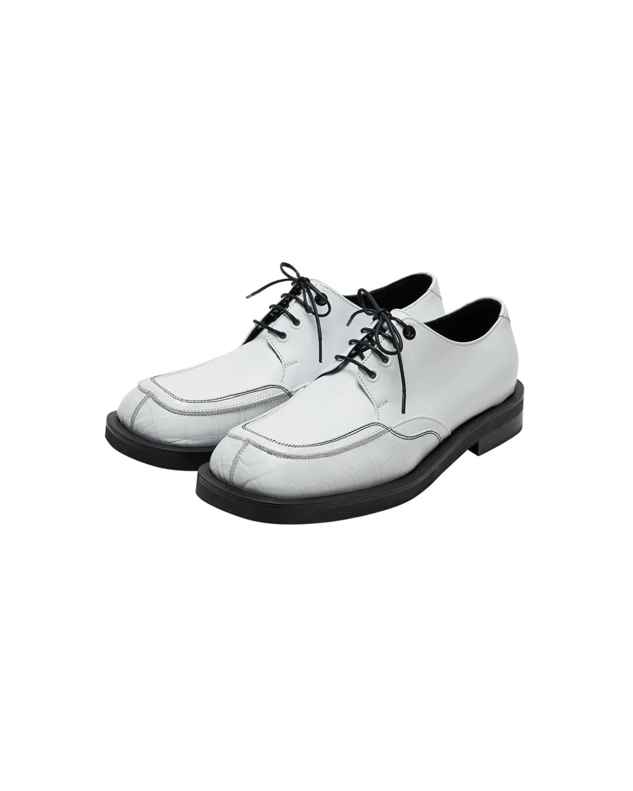 Andersson Bell Dayne Square Toe Derby Shoes Aaa307M(White)-Men Shoes