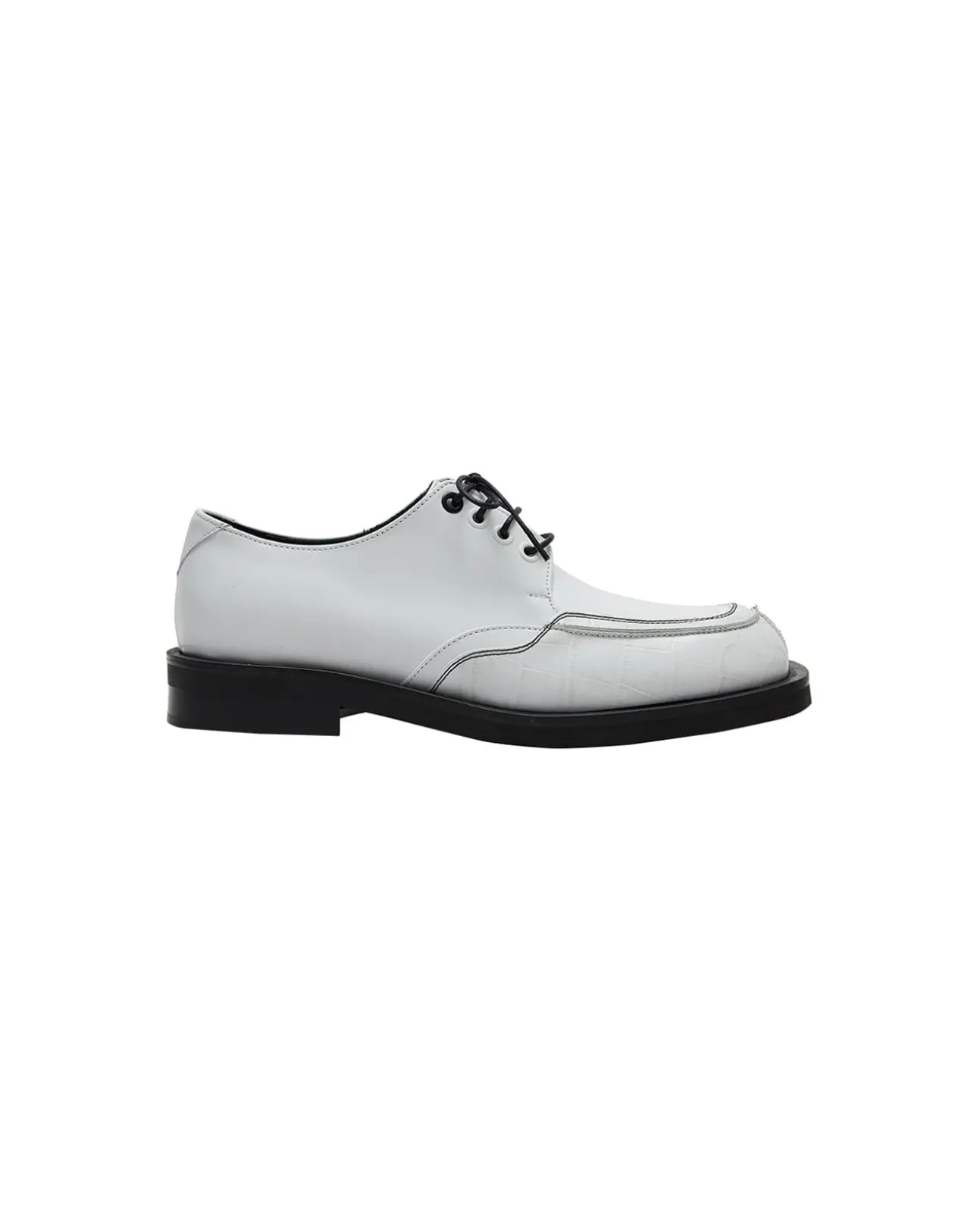 Andersson Bell Dayne Square Toe Derby Shoes Aaa307M(White)-Men Shoes