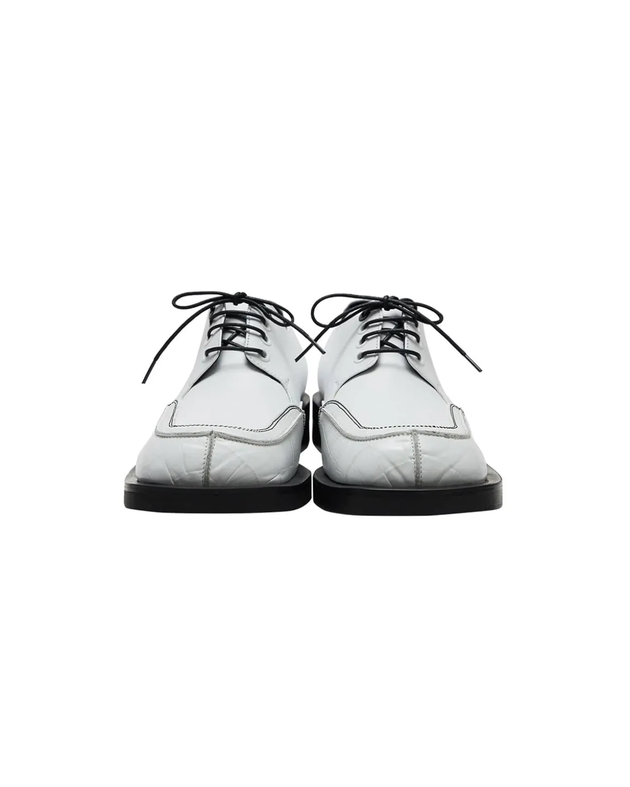 Andersson Bell Dayne Square Toe Derby Shoes Aaa307M(White)-Men Shoes