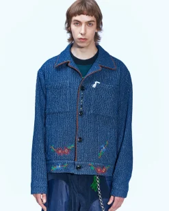 Andersson Bell Denim Hampton Work Jacket Awa510M(Blue)-Men Outerwear
