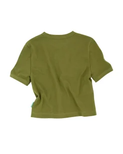 Andersson Bell (Essential) Dasha Flower Garden Logo T-Shirt Atb894W(Khaki)-Women Tops