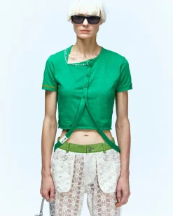 Andersson Bell (Essential) New Rework Tshirts Atb969W(Green)-Women Tops