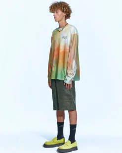 Andersson Bell (Essential) Rhino Tie Dye Print L/S T-Shirt Atb973M(Multi)-Men T-Shirts
