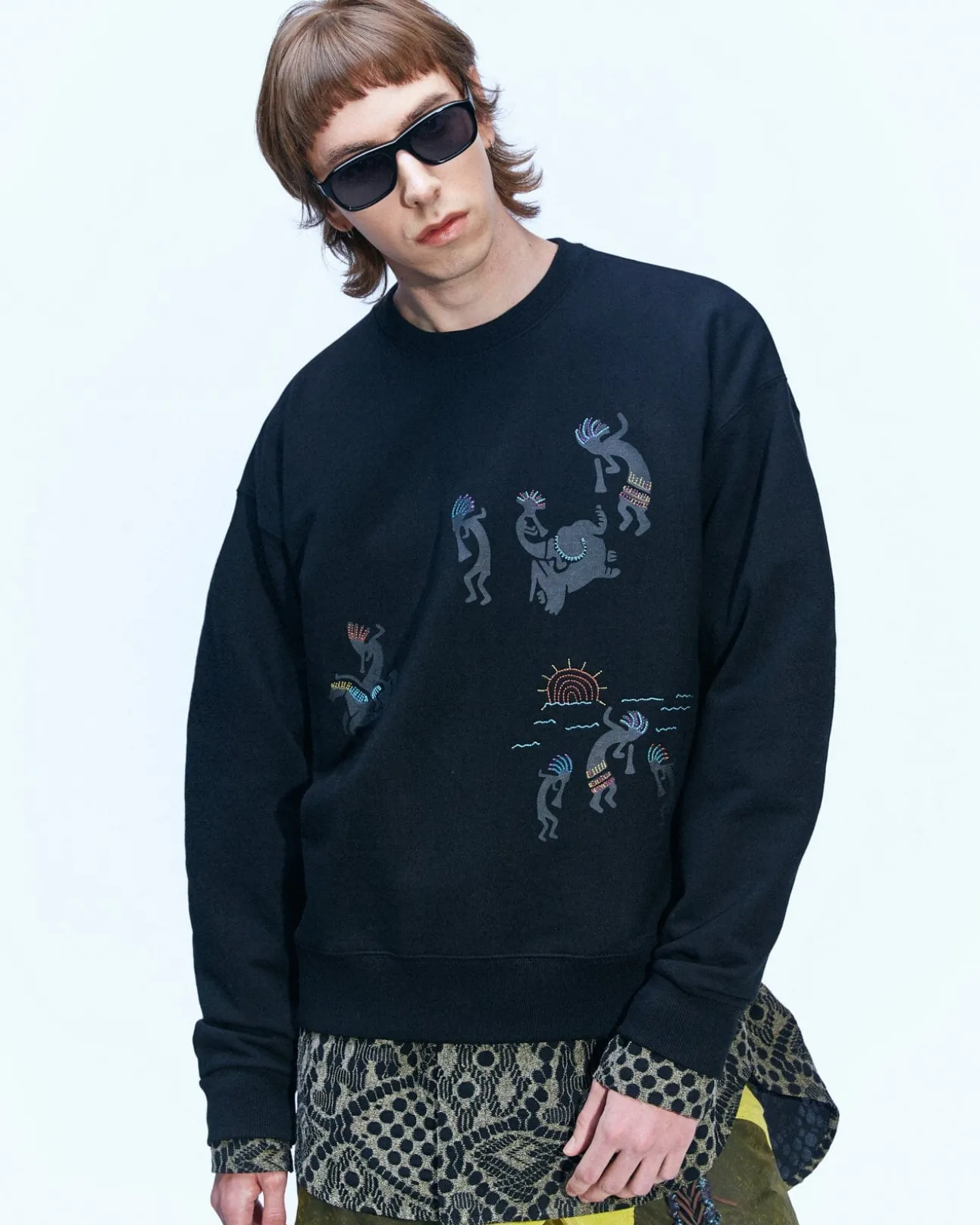 Andersson Bell (Essential) Unisex Sun Dance Sweatshirt Atb900U(Black)-Men Sweatshirts