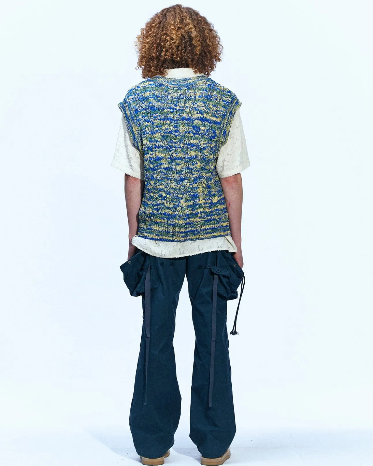 Andersson Bell Fatani Crack Cargo Pants Apa588M(Asphalt)-Men Trousers