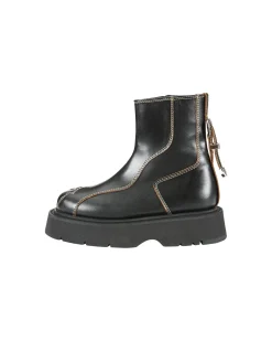 Andersson Bell Fia Western Raw Cut Ankle Boots Aaa331W(Black)-Women Shoes