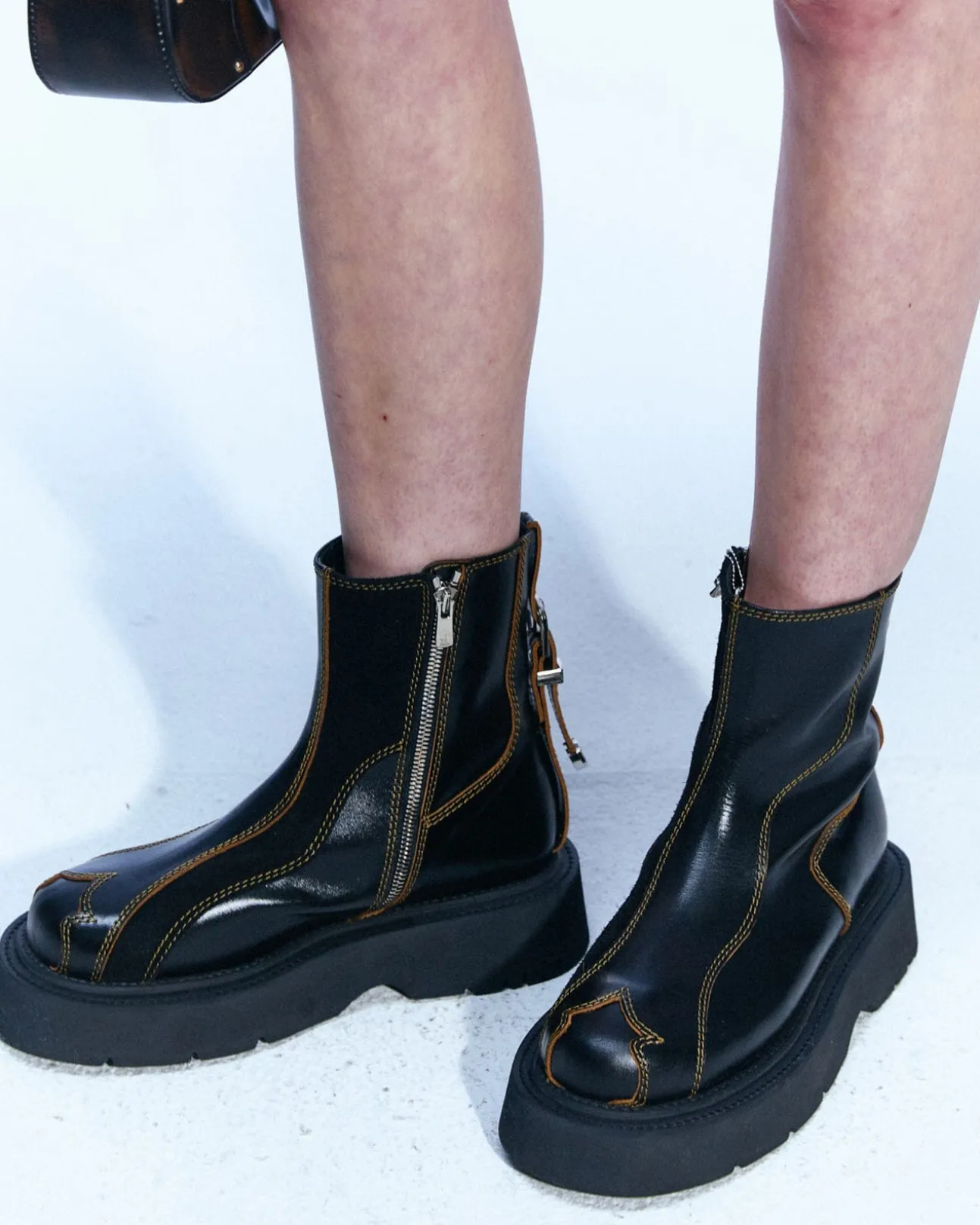 Andersson Bell Fia Western Raw Cut Ankle Boots Aaa331W(Black)-Women Shoes