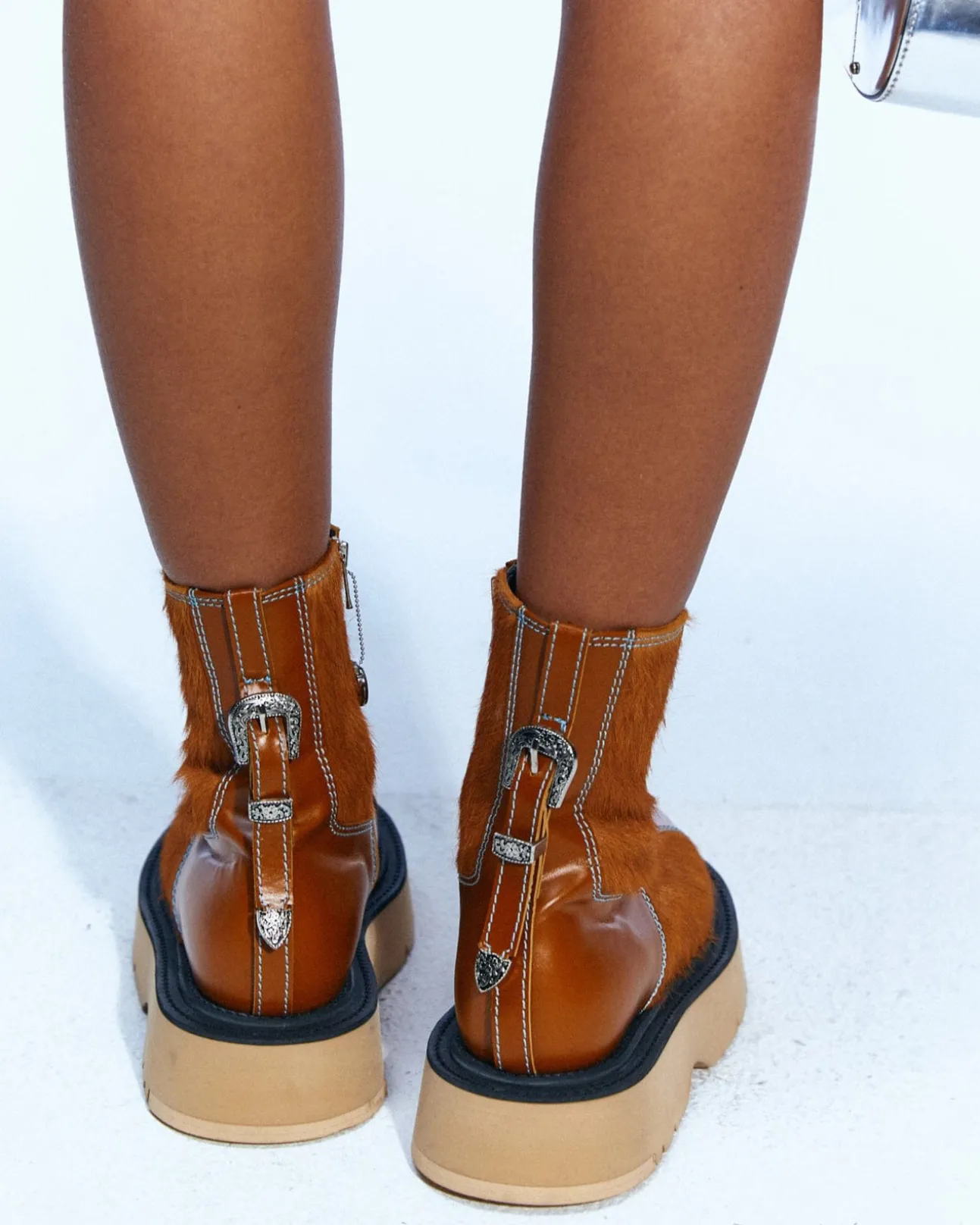 Andersson Bell Fia Western Raw Cut Ankle Boots Aaa331W(Brown)-Women Shoes