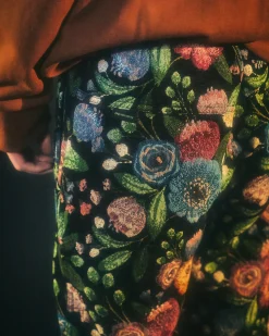 Andersson Bell Flover Jacquard Beach Pants Apa555M(Black)-Men Trousers