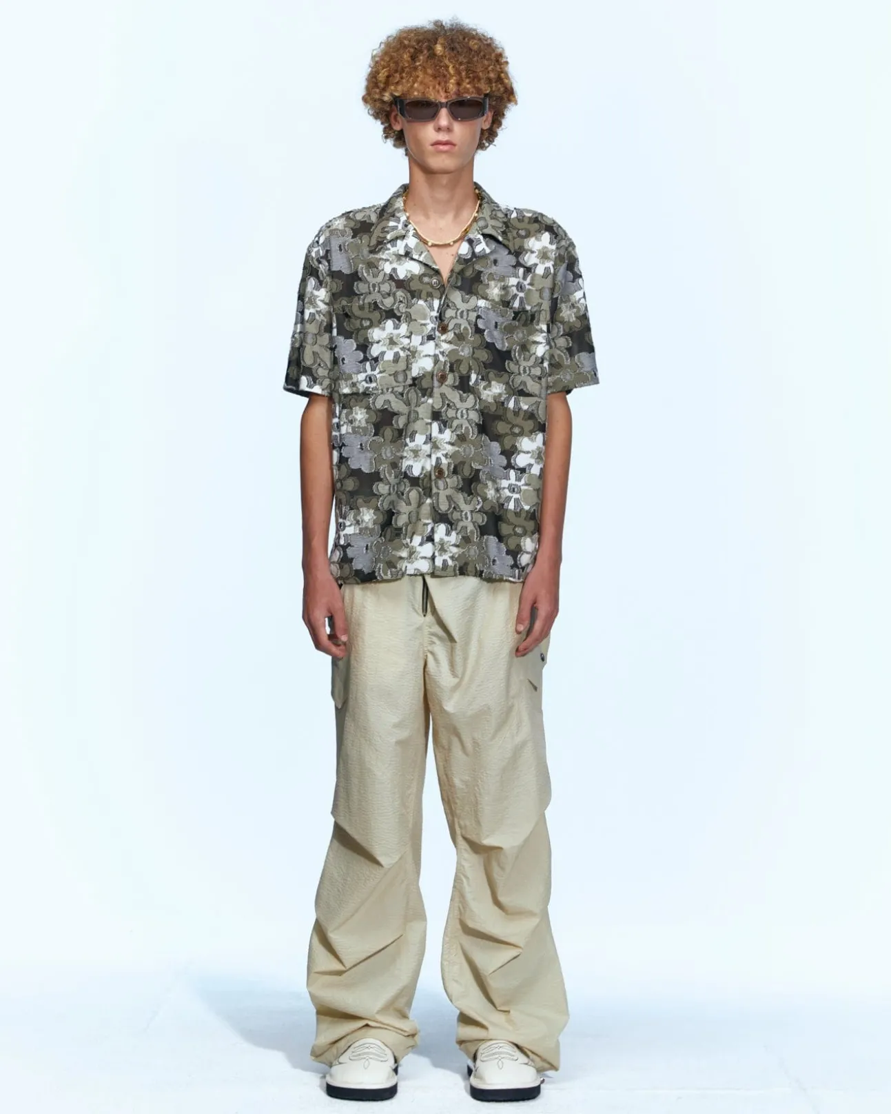 Andersson Bell Flower Knit Shirts Atb953M(Khaki)-Men Shirts
